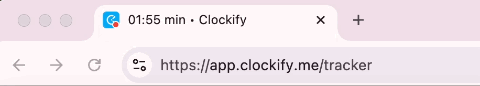 El temporizador de Clockify
