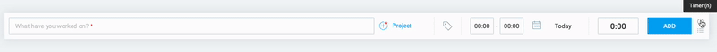 Switching between timer and manual entry in Clockify