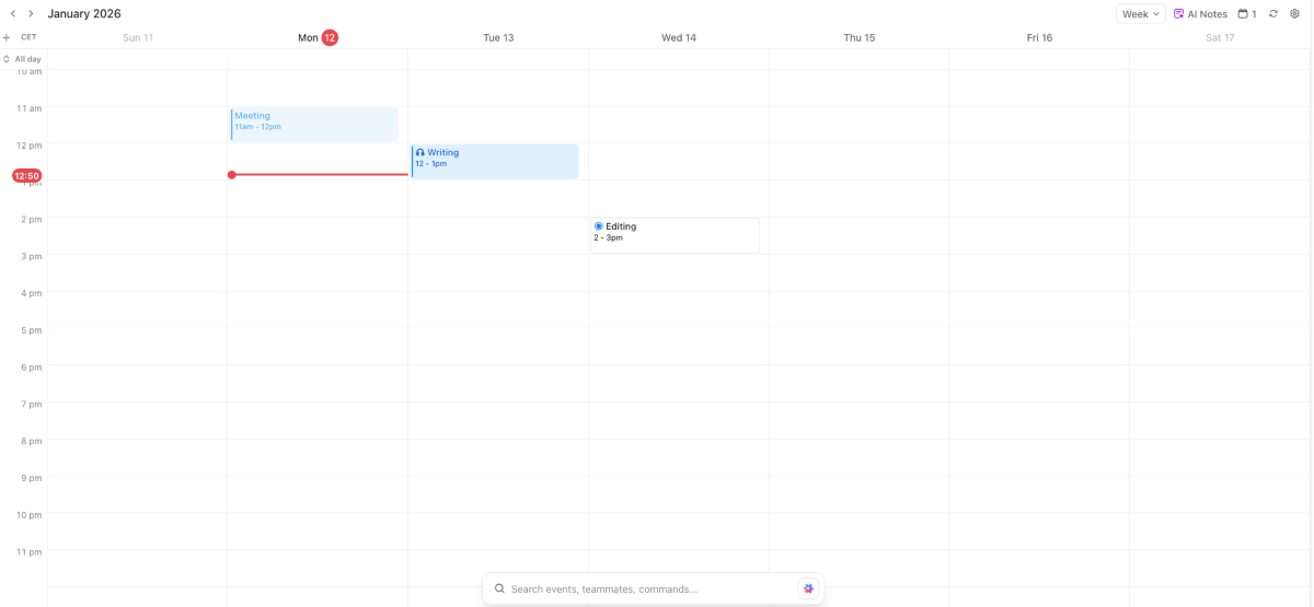 ClickUp planner