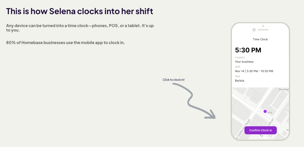 Homebase clock-in tutorial