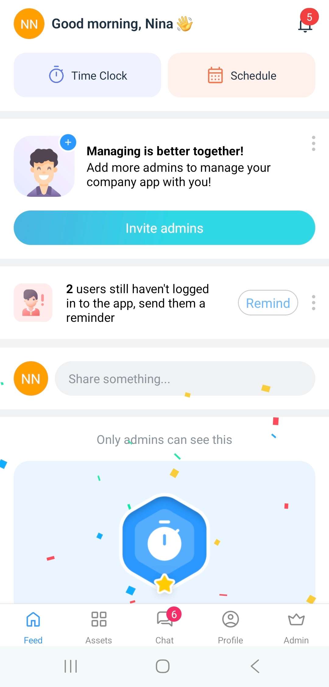 Connecteam mobile app feed
