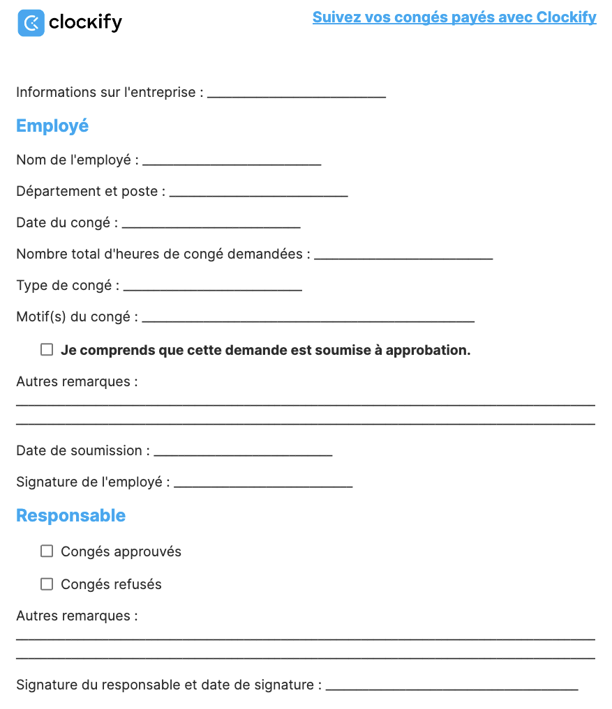 Basic Time Off Request Screenshot
