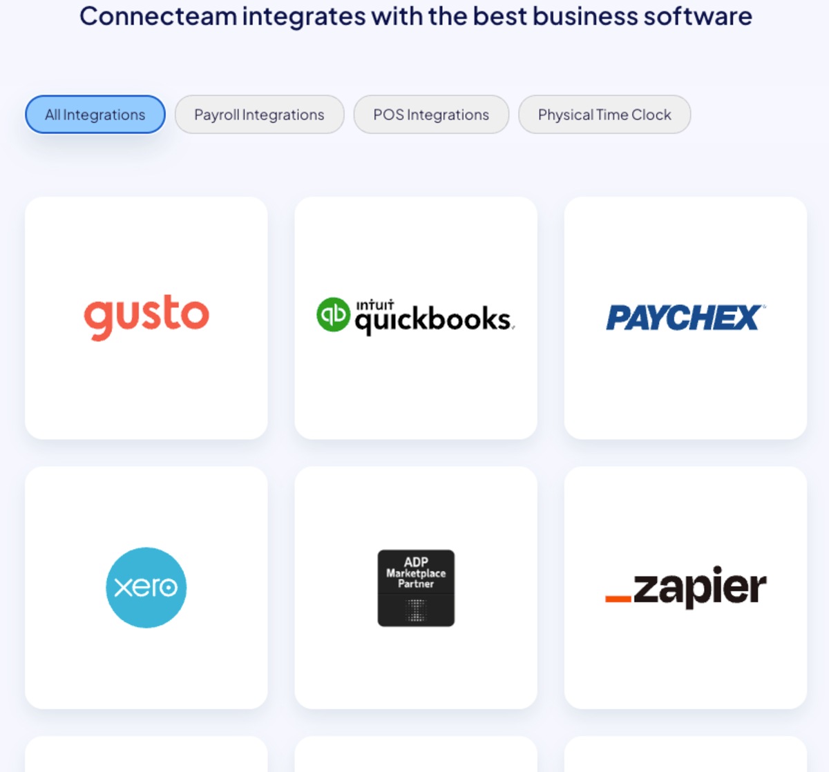 Integrations in Connecteam