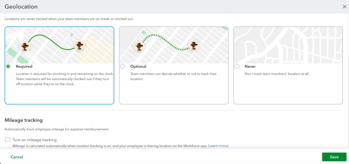 New interface options for tracking location in QuickBooks Online