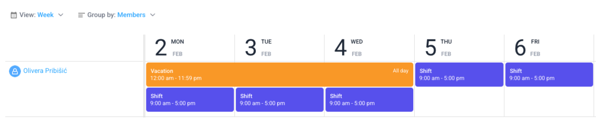 Shift and schedule overlap in Hubstaff