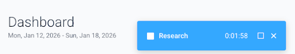 Timer in Hubstaff &mdash; minimized