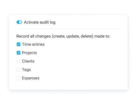 Audit log