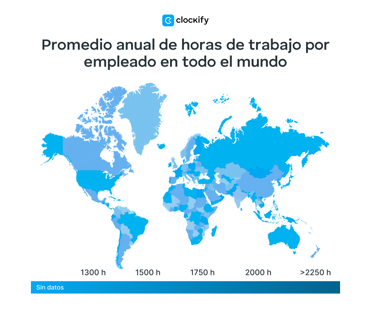 Promedio anual por empleado en todo el mundo