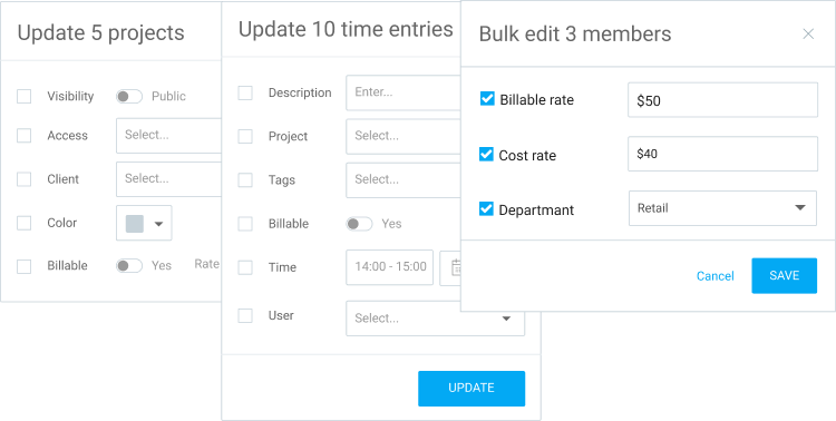 Bulk edit