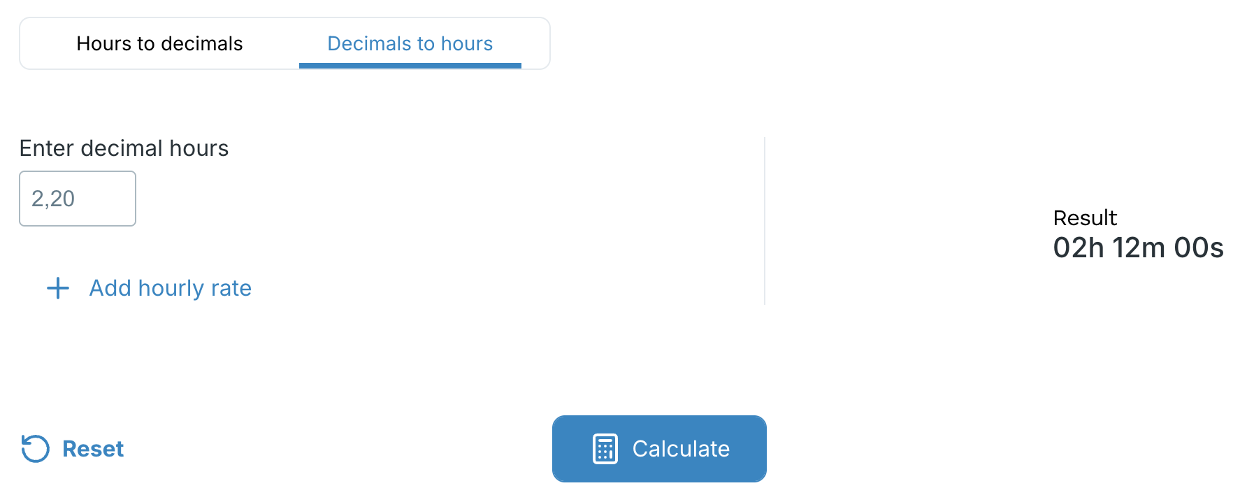 Converting decimals into hours and minutes