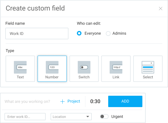 Custom fields