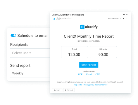 Scheduled reports