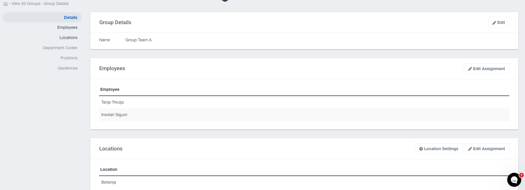 Employee groups in Buddy Punch