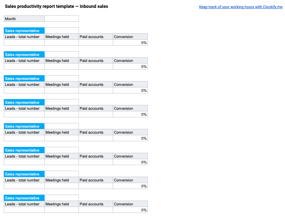 Sales Report Template