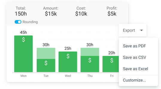 Export your payroll data with Clockify