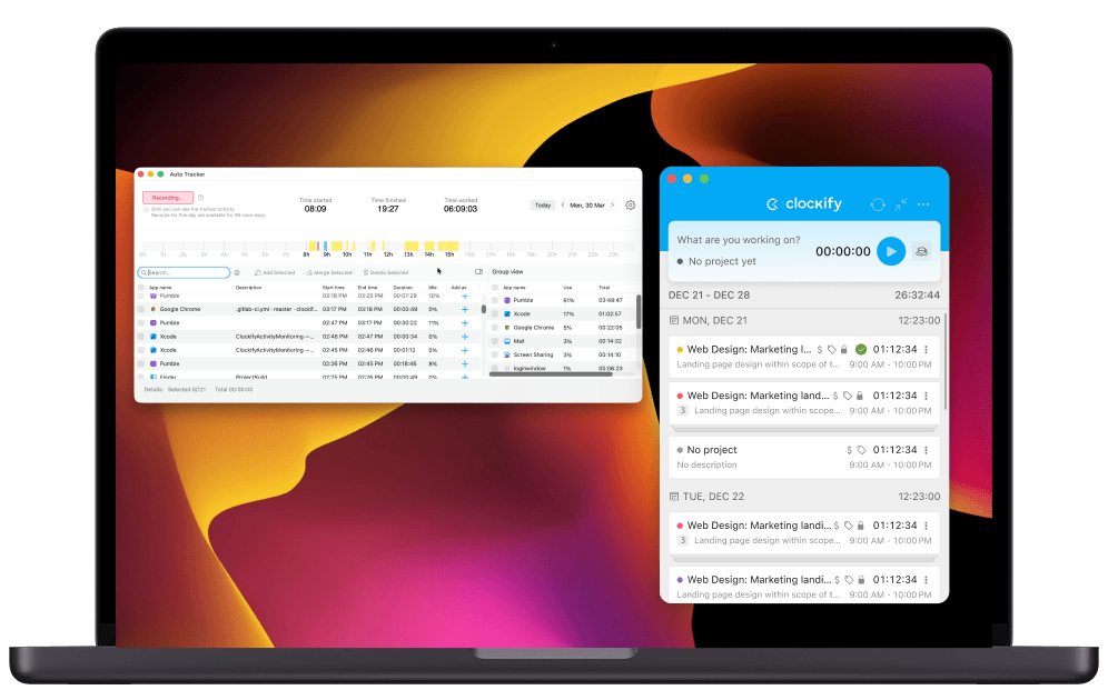 Auto tracker apps for desktop (Mac, Windows, Linux)