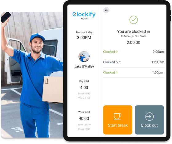 Time clock for public services - Clockify screenshot
