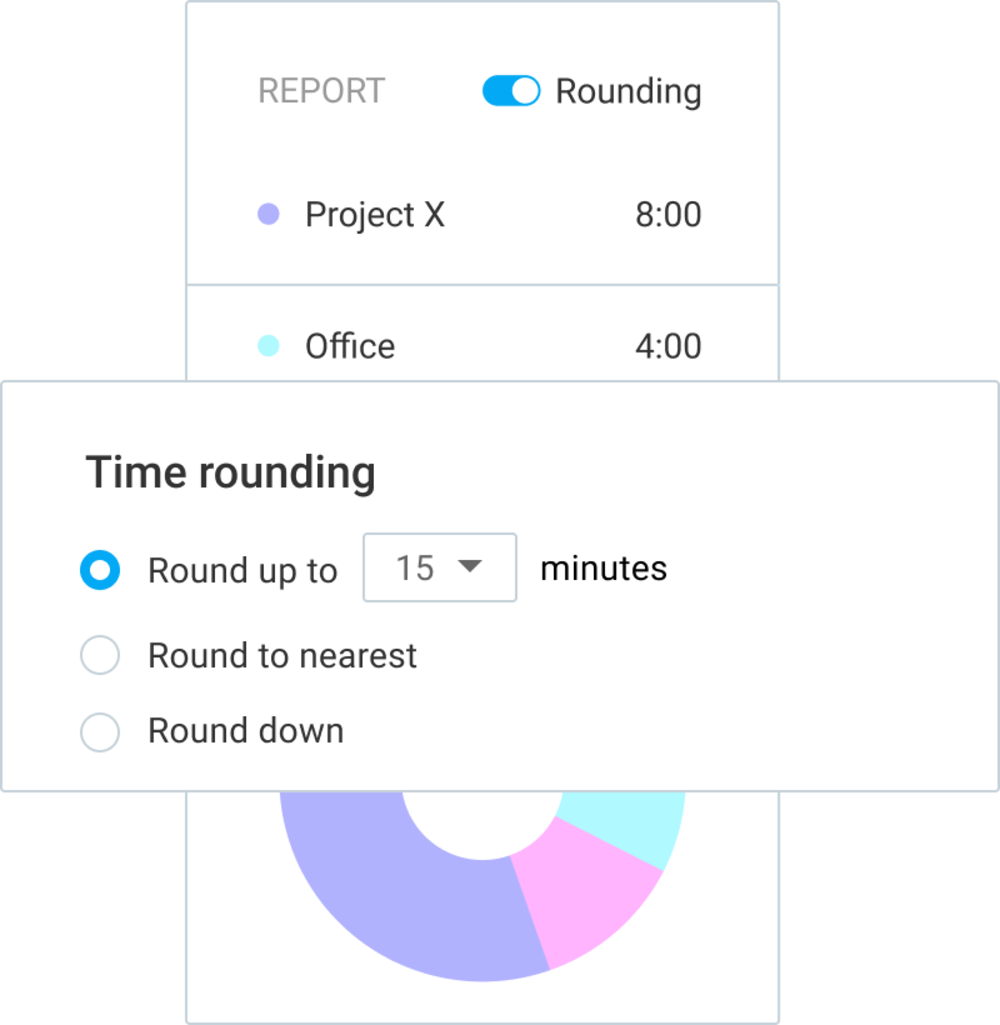 Round time up or down for easier reporting
