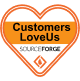 Award SourceForge Customers Love Us Heart