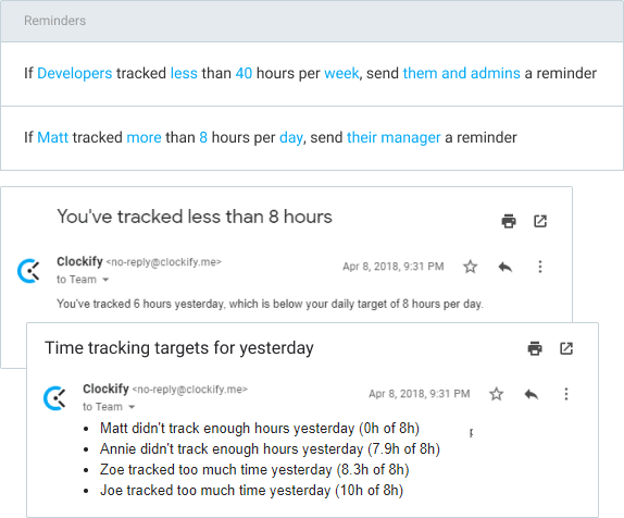 Targets & Reminders