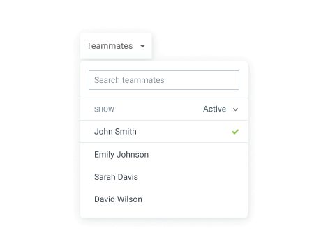 Team’s timesheet