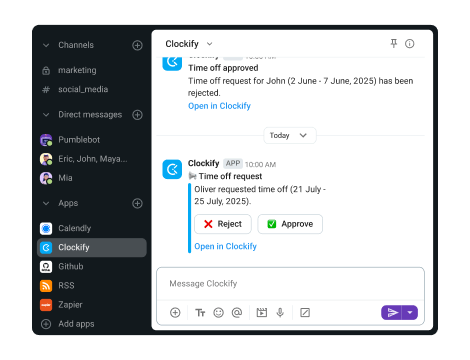 Receive Time Off Notifications