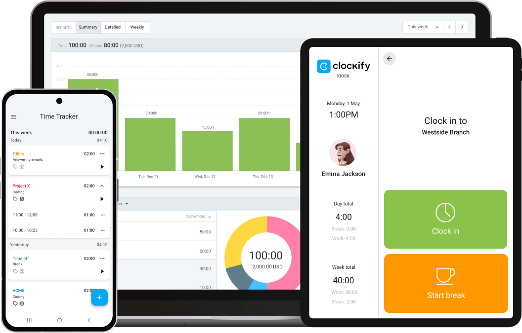 Time tracking software for Square