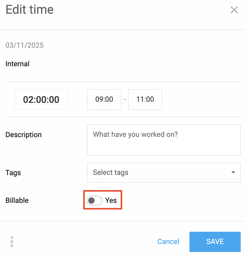 Tracking non-billable hours is easy with Clockify