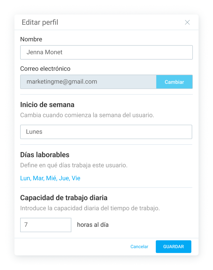 Establece la capacidad máxima de empleados en Clockify